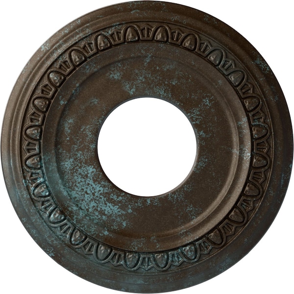 Ekena Millwork Jackson Ceiling Medallion (Canopies up to 7 3/8"), 12 1/4"OD x 4"ID x 1 1/8"P, Bronze Blue Patina CM12JABBS - main